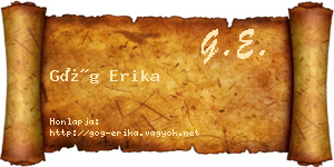 Góg Erika névjegykártya