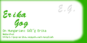 erika gog business card
